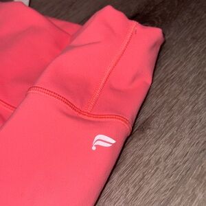 Fabletics Pink Performance Leggings with Moisture-Wicking Fabric